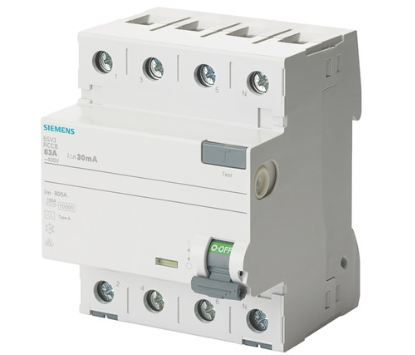Siemens 4x80 A 400 V 30 mA A Tipi Kaçak Akım Rölesi